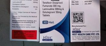 Thuốc 3D Het (Dolutegravir, Lamivudine và Tenofovir disoproxil Fumarate) giá bao nhiêu?