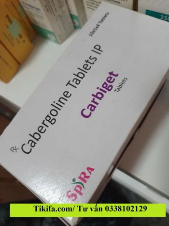 Thuốc Carbiget Cabergoline 0.5mg giá bao nhiêu mua ở đâu